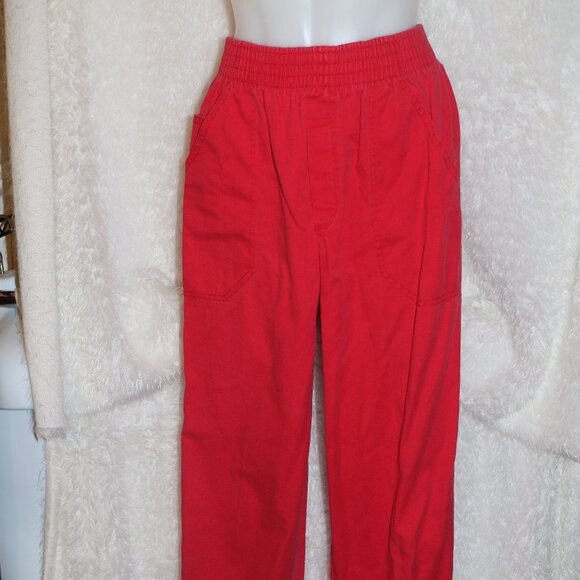 Cabin Creek red pants elastic waist size 8 - Picture 1 of 6